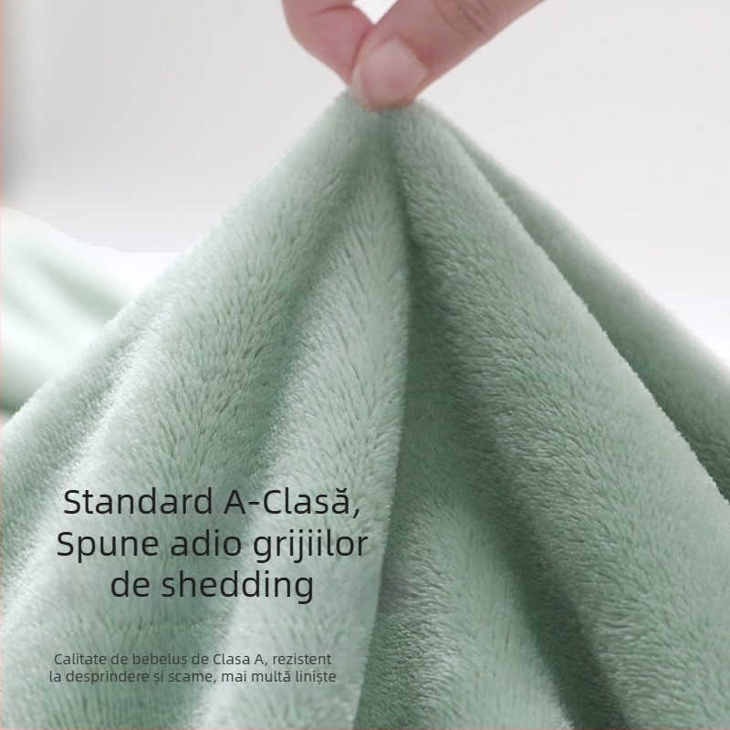 Pătură din flanelă cu broderie a logo-ului, 300–500 g, potrivită pentru toate sezoanele, pentru copii între 6 și 12 ani