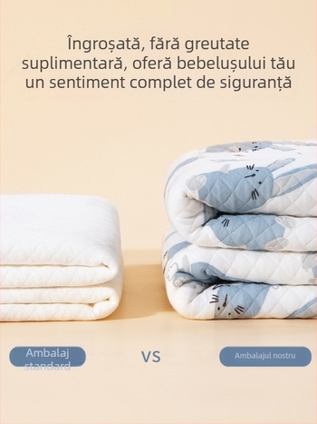 Pătură de înfășurat pentru nou-născuți, 100% bumbac, pentru toate sezoanele, model desen animat, siguranță Clasa A