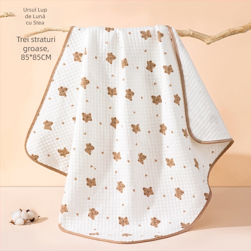 Pătură de înfășurat pentru nou-născuți, 100% bumbac, pentru toate sezoanele, model desen animat, siguranță Clasa A