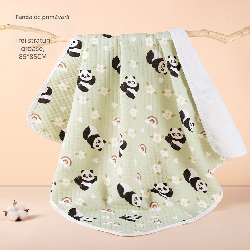 Pătură de înfășurat pentru nou-născuți, 100% bumbac, pentru toate sezoanele, model desen animat, siguranță Clasa A