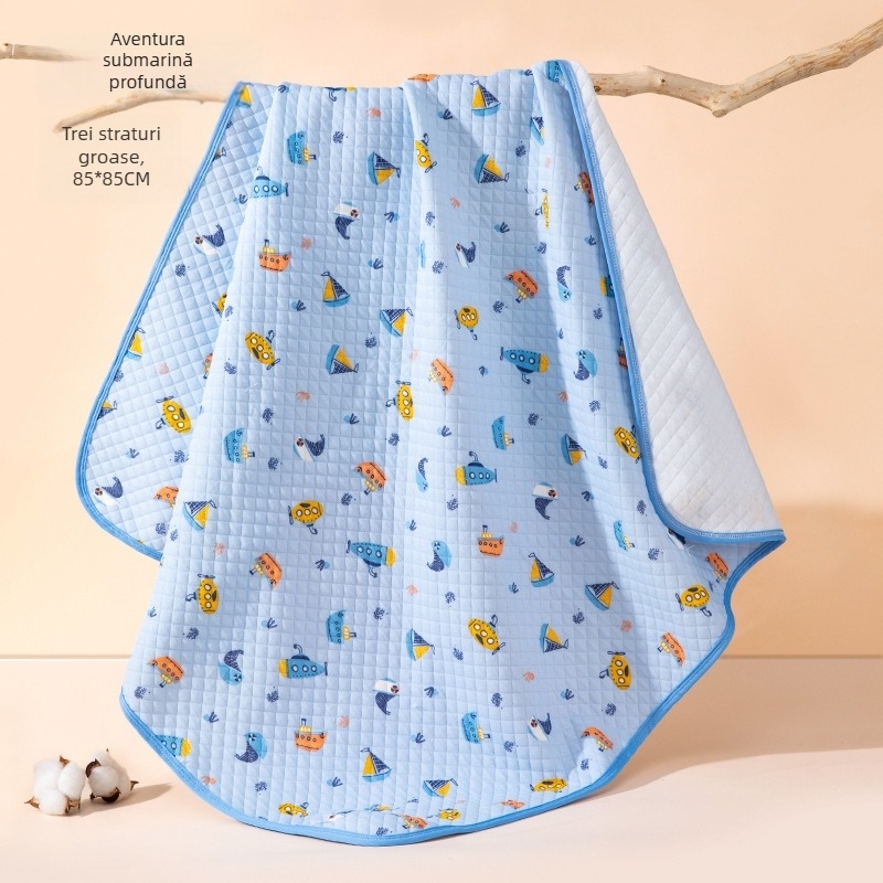 Pătură de înfășurat pentru nou-născuți, 100% bumbac, pentru toate sezoanele, model desen animat, siguranță Clasa A