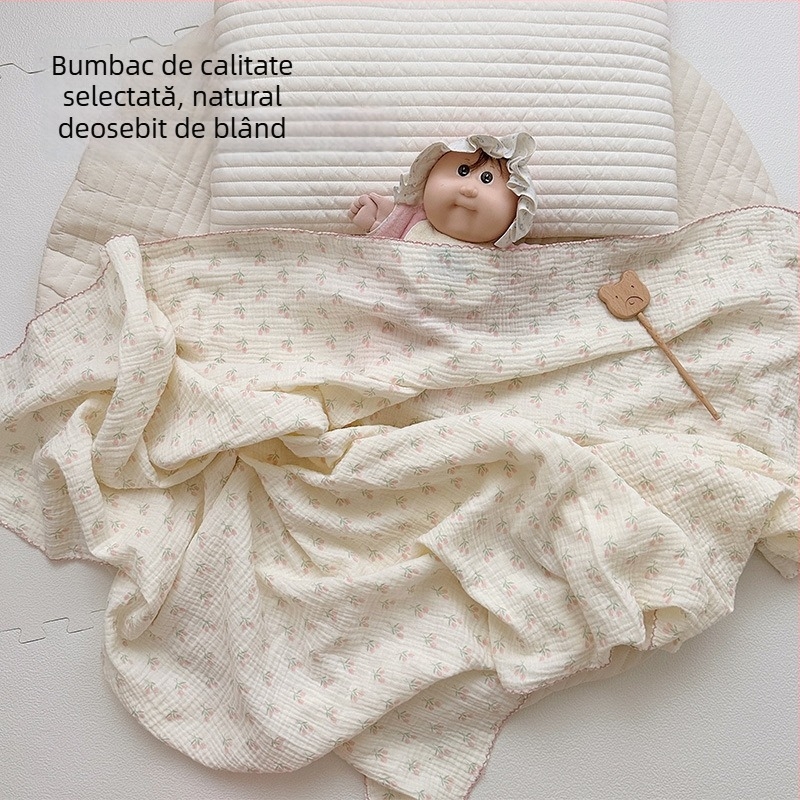Cuvertură pentru bebeluți, din două straturi de GAUZE, vară, 100–200 g, potrivită pentru nou-născuți până la 6 ani