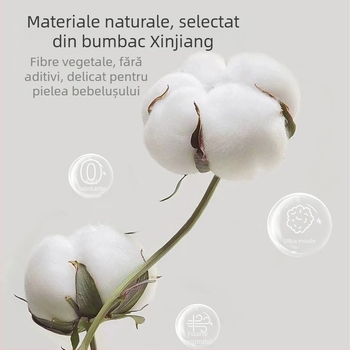 Pătură de înfășat pentru bebeluși – bumbac 100%, model cu animale, primăvară–toamnă, siguranță Clasa A, pentru sugari și copii mici