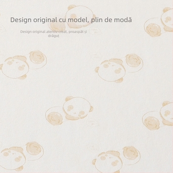 Pătură de înfășat pentru bebeluși – bumbac 100%, model cu animale, primăvară–toamnă, siguranță Clasa A, pentru sugari și copii mici