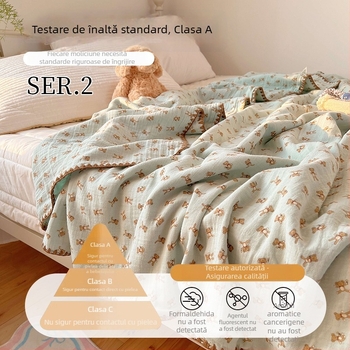 Cuvertură pentru bebeluși din bumbac - țesătură 100% bumbac, umplutură din bumbac, pentru nou-născuți