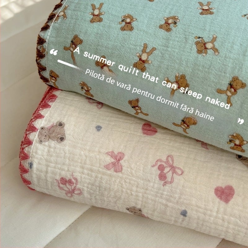 Cuvertură pentru bebeluși din bumbac - țesătură 100% bumbac, umplutură din bumbac, pentru nou-născuți