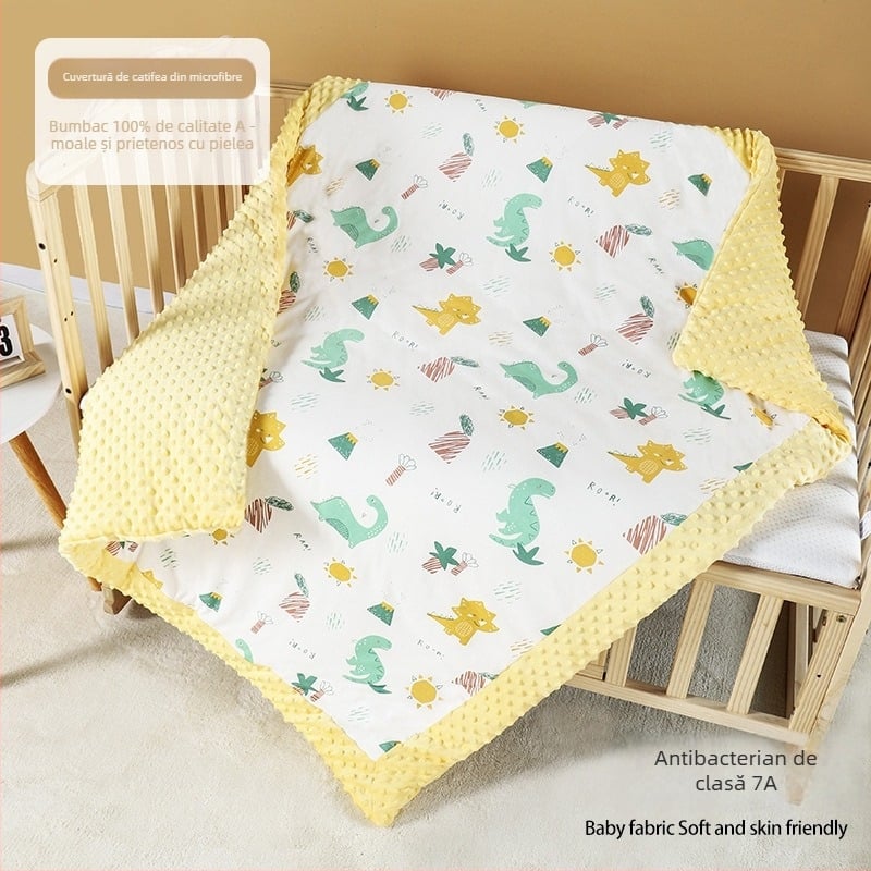 Pătură pentru nou-născuți | 500–800 g bumbac 100% | utilizare în toate anotimpurile | stil modern minimalist | 3D catifea pluș liniștitor