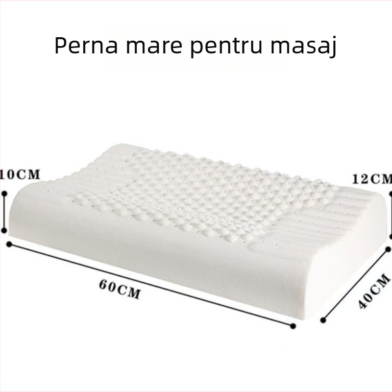 Perna din latex, formă în val, latex natural, conținut de latex 80–90%, fără personalizare