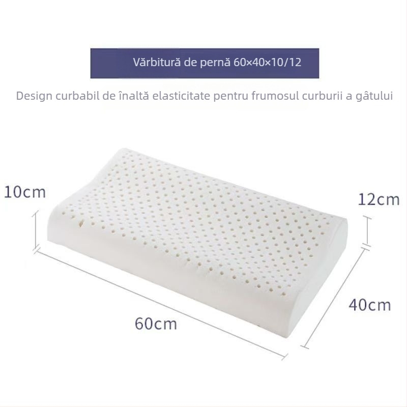 Perna din latex, formă în val, latex natural, conținut de latex 80–90%, fără personalizare