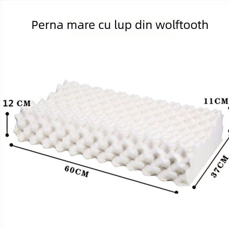 Perna din latex, formă în val, latex natural, conținut de latex 80–90%, fără personalizare