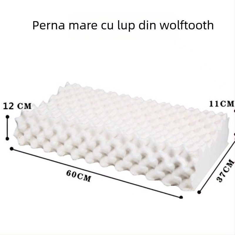 Perna din latex, formă în val, latex natural, conținut de latex 80–90%, fără personalizare