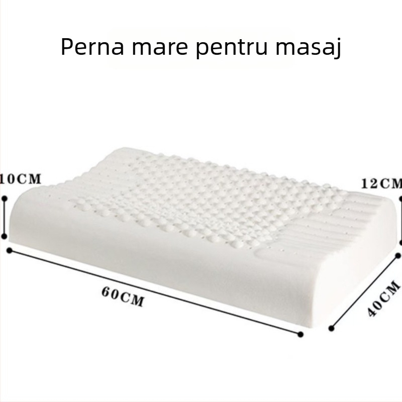 Perna din latex, formă în val, latex natural, conținut de latex 80–90%, fără personalizare