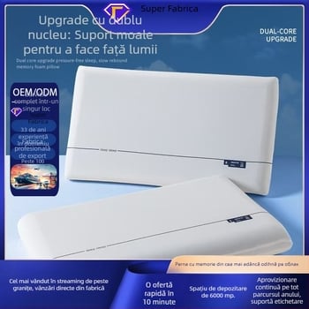 Perna de masaj pentru gât din spumă cu memorie, personalizată, pentru dormit pe o parte, formă dreptunghiulară, 1,1–1,5 kg