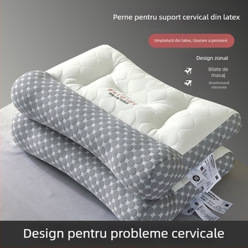 Perne ortopedice din latex pentru tracțiune cervicală, dreptunghiulară, greutate 0,5–1,0 kg, conținut latex ≤70%, husă din fibre sintetice