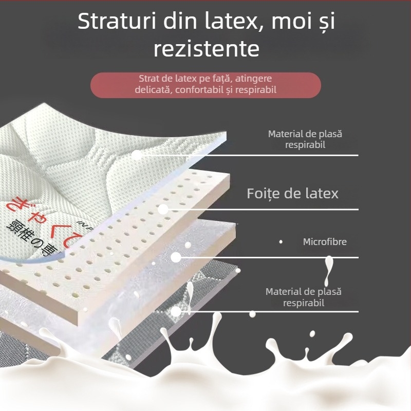Perne ortopedice din latex pentru tracțiune cervicală, dreptunghiulară, greutate 0,5–1,0 kg, conținut latex ≤70%, husă din fibre sintetice