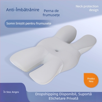 Perna cu spumă de memorie, formă de fluture, husă modală, protecție cervicală, pentru somn pe o parte, greutate 0,5–1 kg
