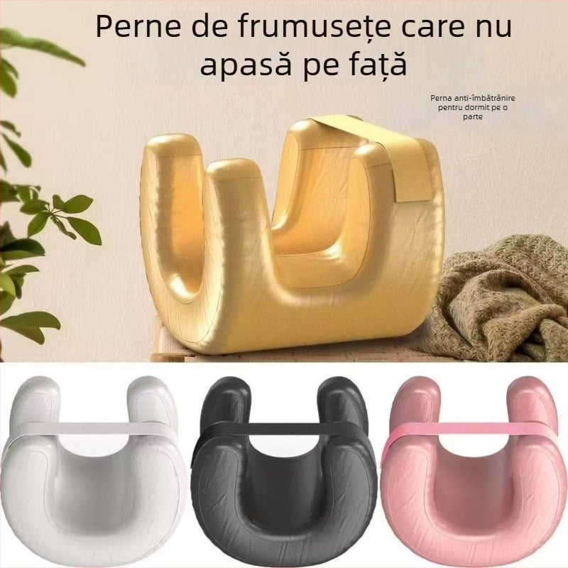 Myhome Pernă din spumă cu memorie, husă din catifea cu pene, pernă în formă de extraterestru pentru somn pe o parte, personalizabilă pentru adulți