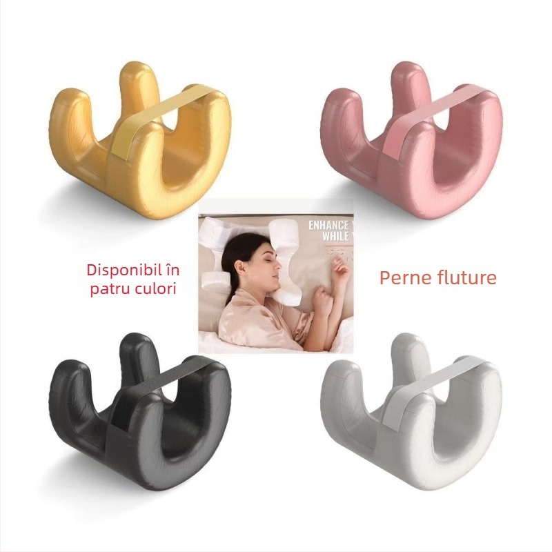 Myhome Pernă din spumă cu memorie, husă din catifea cu pene, pernă în formă de extraterestru pentru somn pe o parte, personalizabilă pentru adulți