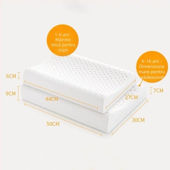 Pernă din latex, pernă pătrată pentru adulți, umplură 95% latex natural, conținut de latex 90%+, Refined Rose