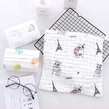 Prosoape pentru bebeluși din bumbac 100%, set de 5 buc., pătrate, moi, absorbție rapidă 5–10 s