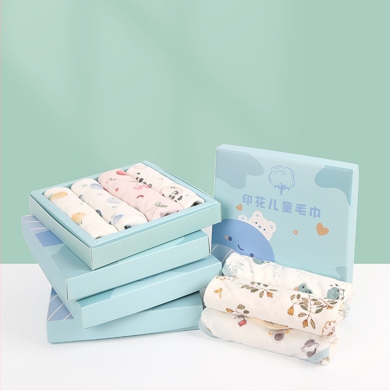 Set de prosoape din bumbac pentru bebeluți în cutie cadou, 40 bucăți, 110 g