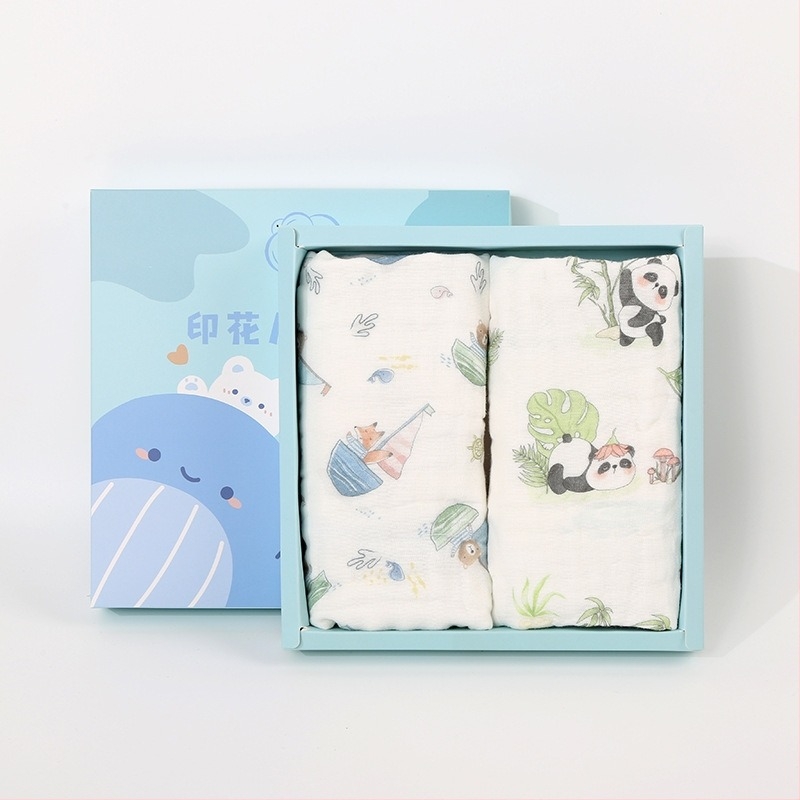 Set de prosoape din bumbac pentru bebeluți în cutie cadou, 40 bucăți, 110 g