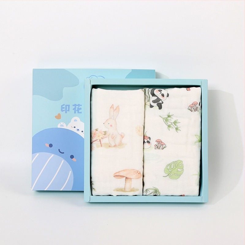 Set de prosoape din bumbac pentru bebeluți în cutie cadou, 40 bucăți, 110 g