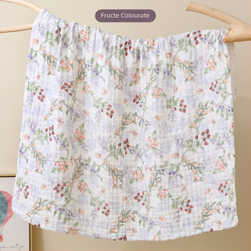 Prosop de baie din tifon pentru bebeluși cu model desen animat – pentru toate sezoanele, 300–400 g, 40 fire, tipărit