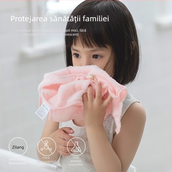 Prosop de față din bumbac cu broderie Sanli, fir 32S, greutate sub 50 g