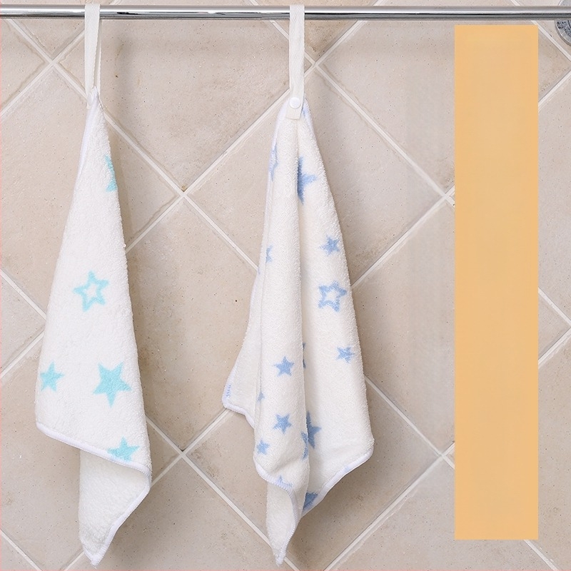 Cangle House Set de prosoape pătrate pentru copii din catifea coral, moale și absorbant, cusute, 30 g, fir simplu, uscare 0–5 s