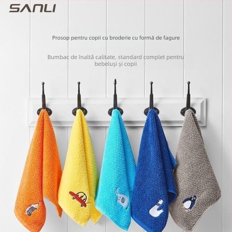 Prosop de baie pentru copii cu broderie, model desen animat, din bumbac, 50–80 g