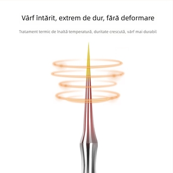 Set de instrumente pentru acnee și extractor de comedoane, vârf ultra-ascuțit Nr. 5, oțel inoxidabil