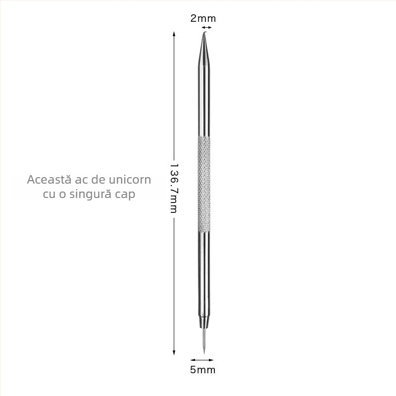Aparat de acnee cu cârlig curbat – oțel inoxidabil, instrument de extragere pentru puncte negre