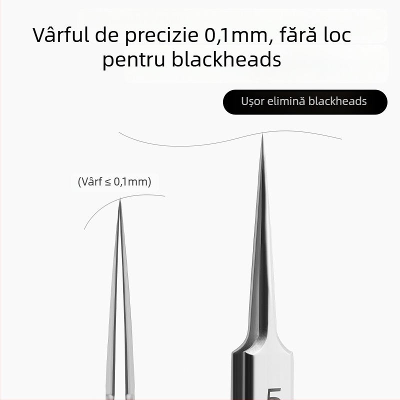 Set instrumente extragere coșuri – oțel inoxidabil, vârfuri ultra-ascuțite, îndepărtare comedoane, Daisy, durată de valabilitate 2 ani