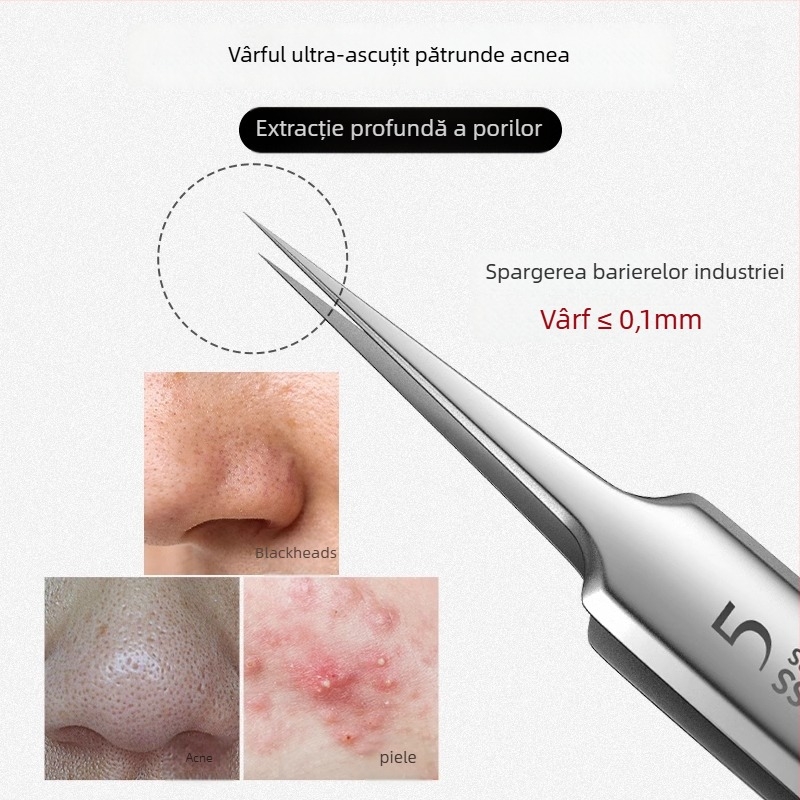 Set instrumente extragere coșuri – oțel inoxidabil, vârfuri ultra-ascuțite, îndepărtare comedoane, Daisy, durată de valabilitate 2 ani