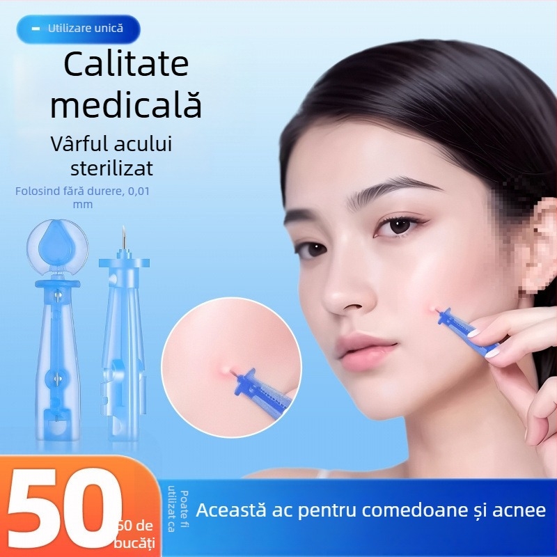 Needle pentru extragerea comedoanelor, de unică folosință, din oțel inoxidabil, cod produs z7NAR7rA, marcă Altă