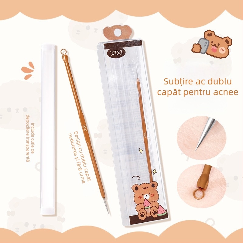 XIXI ac de acnee – Instrument compact și portabil pentru față cu cutie de depozitare, din oțel inoxidabil; Cod produs Xx–07/xx–08; Brand XIXI; Potrivit pentru populația generală