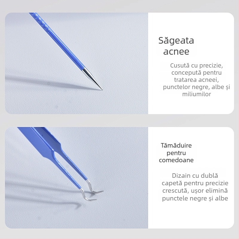 Set Marian pentru acnee: ac de acnee și clește pentru coșuri, oțel inoxidabil, durată de valabilitate 5 ani