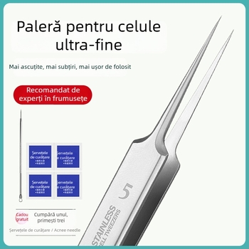 Yiliren acnee removal needle și pensete pentru comedoane, Clips Nr.5, oțel inoxidabil