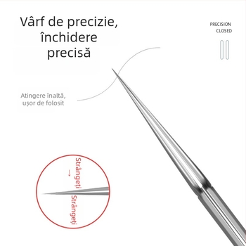Yiliren acnee removal needle și pensete pentru comedoane, Clips Nr.5, oțel inoxidabil