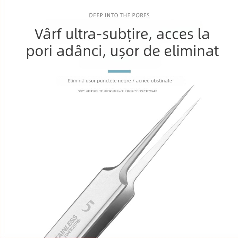 Yiliren acnee removal needle și pensete pentru comedoane, Clips Nr.5, oțel inoxidabil