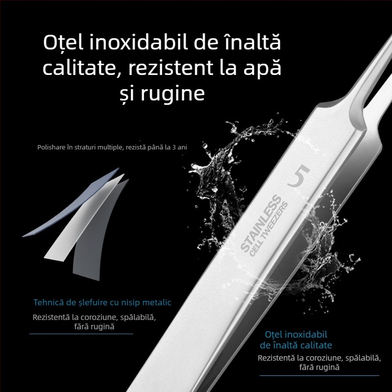 Yiliren acnee removal needle și pensete pentru comedoane, Clips Nr.5, oțel inoxidabil