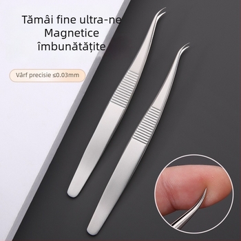 Clește din oțel inoxidabil pentru acnee și puncte negre – marca Medium Tweezers, fără import, destinat utilizării zilnice