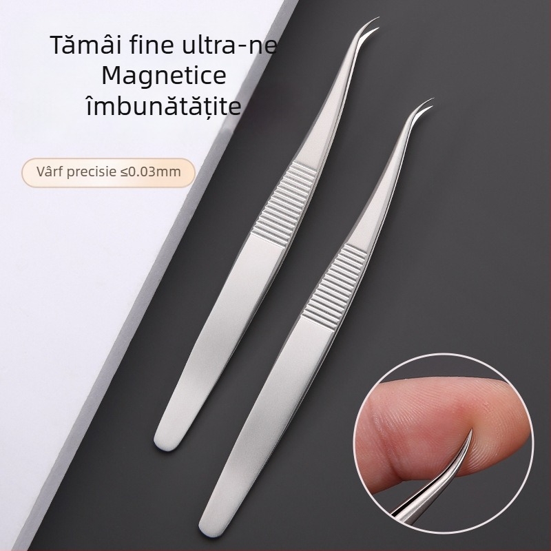 Clește din oțel inoxidabil pentru acnee și puncte negre – marca Medium Tweezers, fără import, destinat utilizării zilnice