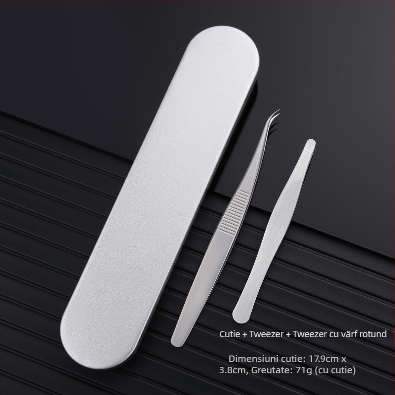 Clește din oțel inoxidabil pentru acnee și puncte negre – marca Medium Tweezers, fără import, destinat utilizării zilnice