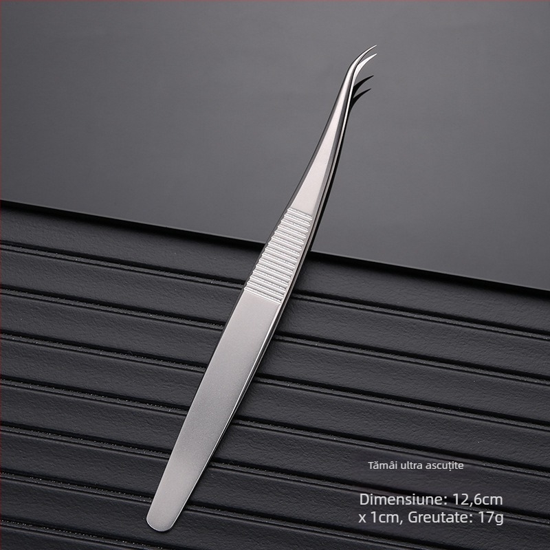 Clește din oțel inoxidabil pentru acnee și puncte negre – marca Medium Tweezers, fără import, destinat utilizării zilnice