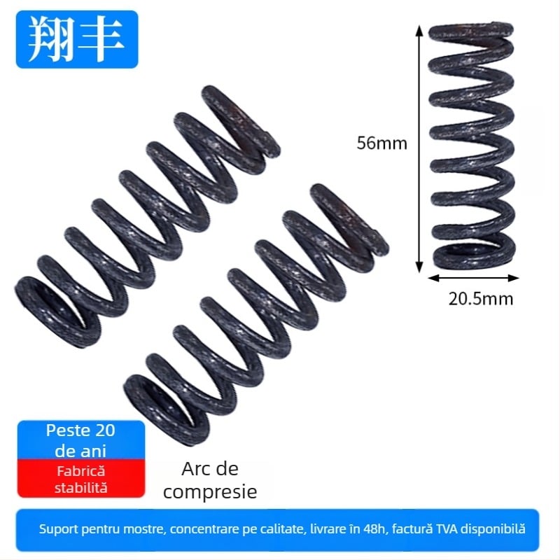 Spiră de compresie din oțel – modelele 3.0 și 0.7; sarcină 100; limită de compresie 100