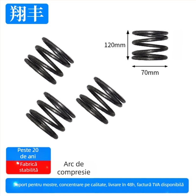 Spiră de compresie din oțel – modelele 3.0 și 0.7; sarcină 100; limită de compresie 100