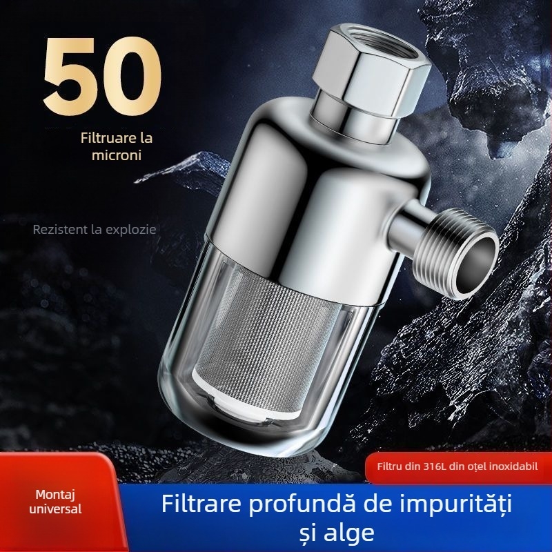 Filtru de prefiltrare pentru încălzitor electric de apă, cu element filtrant din cupru, montat pe perete, filtrare apă pentru prevenirea depunerilor de calcar (Aprobarea Zhejiang 2022 nr. 0020; Funcție: Creșterea debitului)