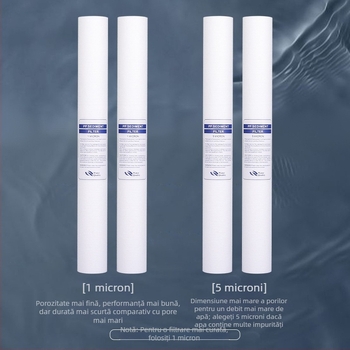 Element Filtru pentru Purificator de Apă – Polipropilenă, Filtru PP Cotton, Montaj frontal, Debitul 500 L/h